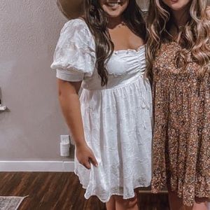 Lulus white floral dress